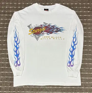 L 90s harley davidson 블루 프레임 롱T 하레이