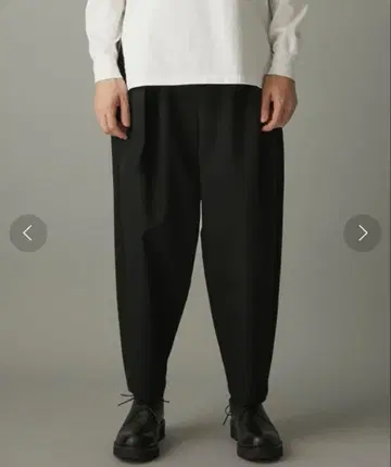 60/2 플라넬 고밀도 개버벨트 와이드 테이퍼드 팬츠