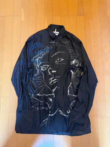 OAMC 아트 프린트 블랙 긴팔 셔츠 S