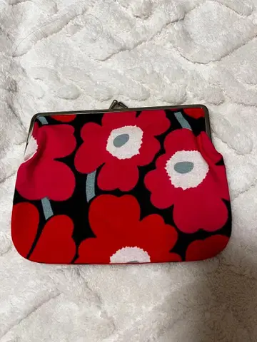 마리메꼬 꽃무늬 가마구치 파우치