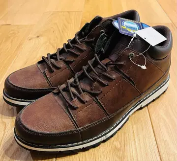 EDWIN 방수 브라운 가죽 하이컷 신발 (27cm) [새상품 택 포함]