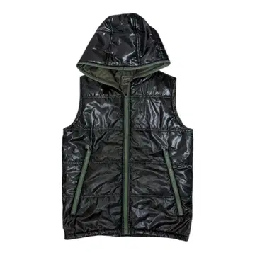 y2k 헤이세이 그런지 다운 베스트 퀼팅 광택 black best