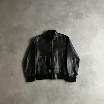 80s vintage fade leather bomber jacket