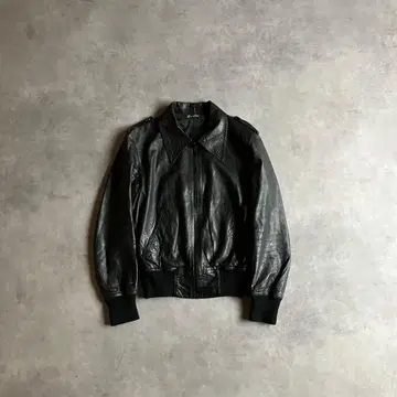 80s euro vintage leather bomber jacket
