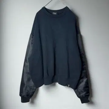 Viida MA-1 슬리브 맨투맨 이소재 풀오버 백 프린트