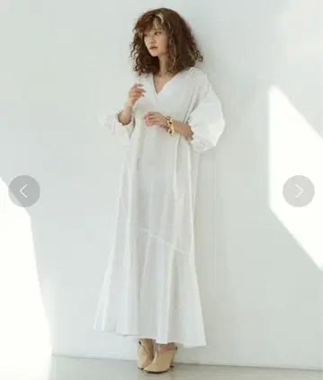 GALLARDAGALANTE NAVY 화이트 롱 원피스 S