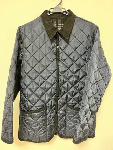 JOEY 네이비 퀼팅 자켓 코듀로이 옷깃 (L)