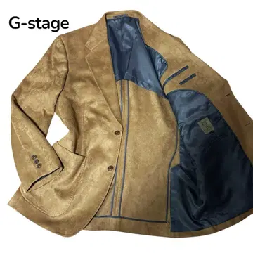 새상품급 G-stage 테일러드 자켓 스웨이드 느낌 베이지 L