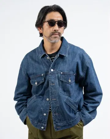 KAJA 12oz 블루 데님 재킷 OVY 사이즈 1