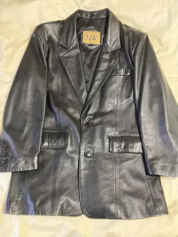 North Wind 싱글 블레이저 양가죽 블랙 M