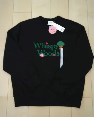 새상품 GU 맨투맨 풀오버 커비 Kirby 블랙 L 사이즈