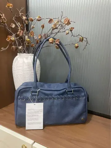 Yeomimm 블루 레이스업 숄더백