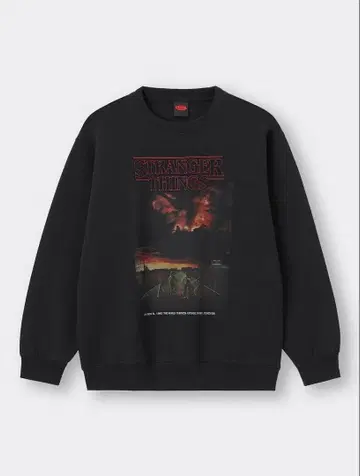 GU 맨투맨 기묘한 이야기 헤비웨이트 맨투맨 M