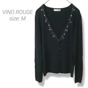 [비노루즈] VINO ROUGE 비쥬 포함 가디건 M 블랙