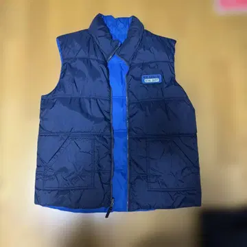 다운 베스트 리버서블 파랑 & 네이비