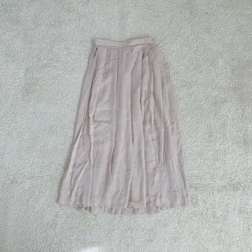 프레스코 오찌 실크 플리츠 스커트 롱 기장 일본제 페미닌 심플