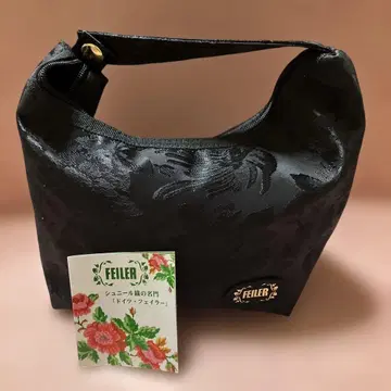 [ 새상품 ] FEILER 블랙 꽃무늬 파우치 대특가!! 선착순