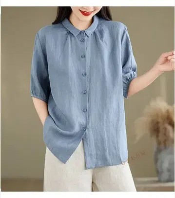 여성용 반팔 셔츠 비즈니스 오피스 포멀