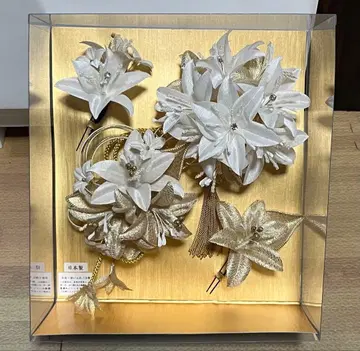 꽃 머리 장식 화이트 골드