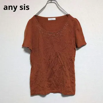 애니시스 [새상품급] 니트 반팔 스톤 캐주얼 [M 사이즈]