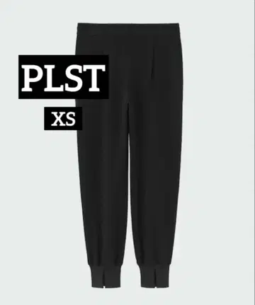 PLST 플라스테 트리아세테이트 블렌드 슬릿 조거 팬츠 블랙 XS