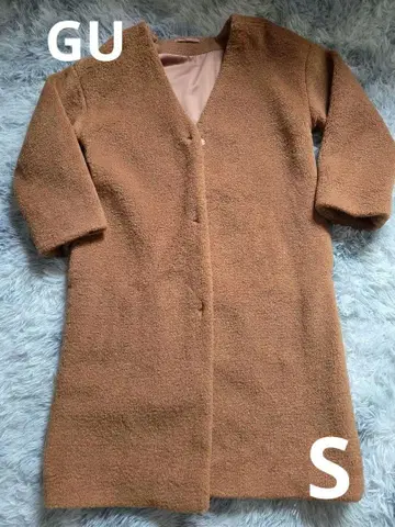 GU V넥 코트 브라운 S 사이즈