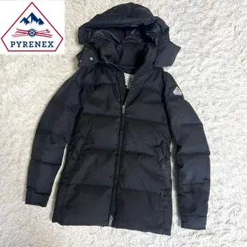 [고품질] PYRENEX 피레넥스 다운 코트 블랙 LILLE 사이즈 34