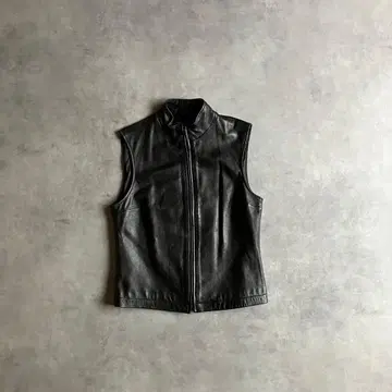 00s y2k BENETTON normcore leather vest