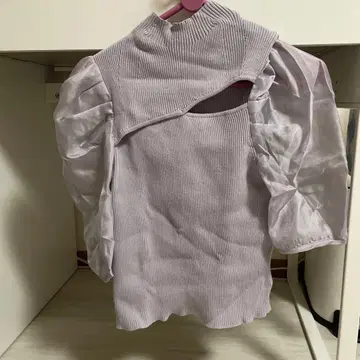 MERCURYDUO 머큐리 듀오 니트탑 연보라 퍼프 슬리브