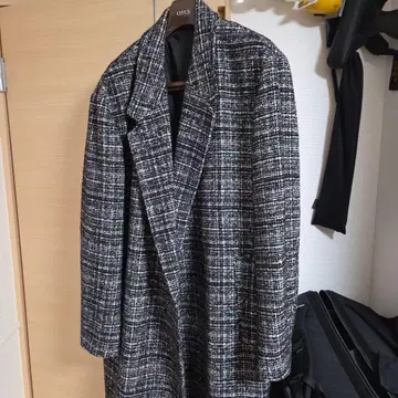 ZARA 체크 무늬 체스터 코트 XL 사이즈