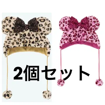 디즈니 레오파드 무늬 팬 캡 2개 세트