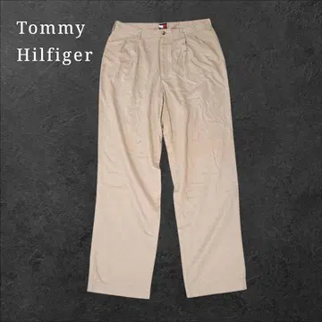 00s TOMMY HILFIGER 치노 팬츠 베이지 투 턱 구제 의류