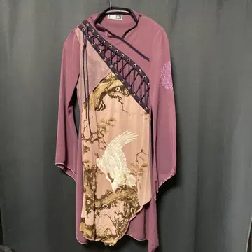 보라색 ozz on 긴팔 상의