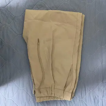 베이지 이지 팬츠 사이드 지퍼