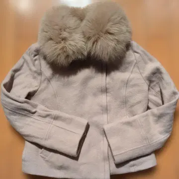 퍼 옷깃 울 라이더 자켓