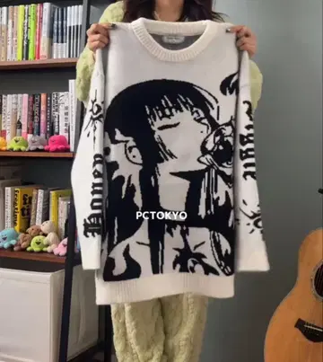 [ 척추측만증 넥 착용 ] PC TOKYO 니트