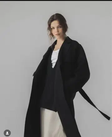 LOHEN 로헨 D링 롱 코트 네이비 FREF