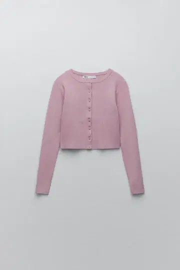 [ ZARA ] 가디건 핑크