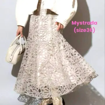 Mystrada 플라워 레이스 스커트