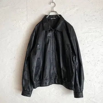 구제 의류 80s 90sVintage 빅 실루엣 블루종 가죽 자켓