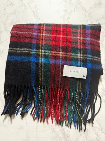 [ 마코카 ] 캐시미어 100% 대형 스톨 블랙워치 프린지