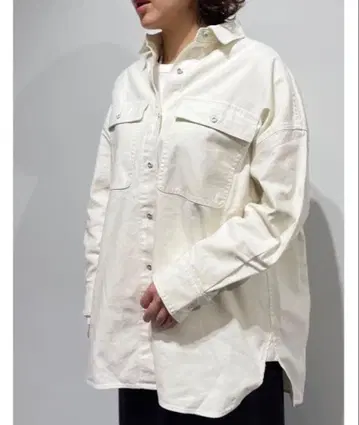 화이트 데님 오버 사이즈 셔츠