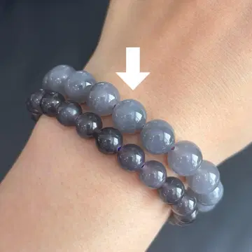 순수 천연 무처리 화전옥 네프라이트 보라색 팔찌 고품질