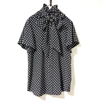 LOULOU WILLOUGHBY 데신 도트 플레어 슬리브 블라우스