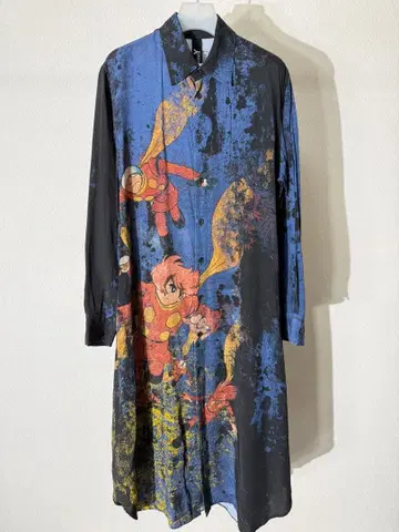 그라운드 와이 x 사이보그 009 프린트 올 패턴 롱 셔츠