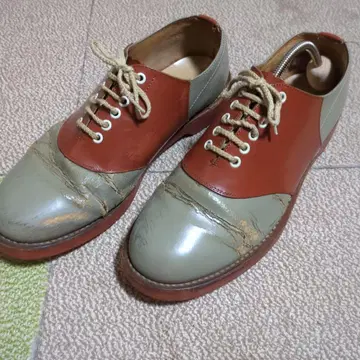 REGAL 안장 신발 그레이 브라운