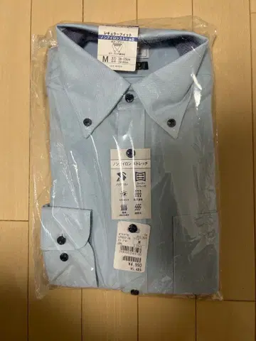 스카이블루 M 사이즈 노다림질 드레스 셔츠