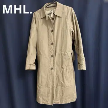 MHL. 다운 라이너 포함 면 스텐칼라 코트 베이지 카멜