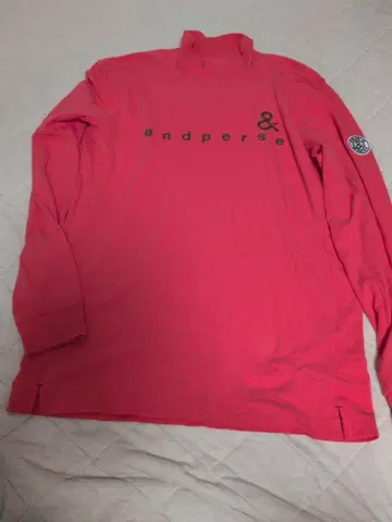 andperse 오렌지 긴팔 하이넥 셔츠