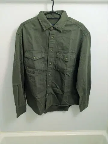 GAP 울트라 소프트 데님 릴랙스 셔츠 XS 카키